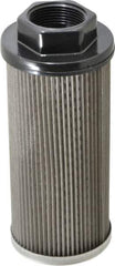 Flow Ezy Filters - 100 Mesh, 76 LPM, 20 GPM, 3.2" Diam, Female Suction Strainer without Bypass - 1 1/4 Port NPT, 7.4" Long - Exact Tool & Supply