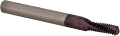 Iscar - UN, 0.2" Cutting Diam, 3 Flute, Solid Carbide Helical Flute Thread Mill - External Thread, 0.6" LOC, 2-1/2" OAL, 1/4" Shank Diam - Exact Tool & Supply