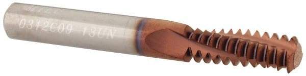Iscar - UN, 0.313" Cutting Diam, 3 Flute, Solid Carbide Helical Flute Thread Mill - Internal Thread, 0.88" LOC, 5/16" Shank Diam - Exact Tool & Supply