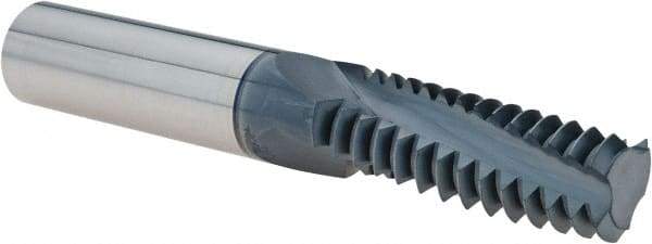 Iscar - UN, 0.63" Cutting Diam, 3 Flute, Solid Carbide Helical Flute Thread Mill - External Thread, 1.7" LOC, 4" OAL, 5/8" Shank Diam - Exact Tool & Supply