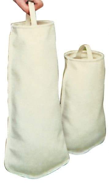 Pentair - 5 Micron, Size 410, 15 GPM, High Efficiency Bag Filter - 4" Diam, 8-1/4" Long, 3/4 Sq Ft - Exact Tool & Supply