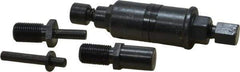 Interstate - 5C Steel Universal Collet Stop - Includes Stop Body with Spring Ejector Assembly, (1) ea. 1/4 Inch, and 1/2 Inch Diameter Ejector, (2) Extra Springs, (1) ea. 1/4 Inch, and 1/2 Inch Diameter Solid Stops - Exact Tool & Supply