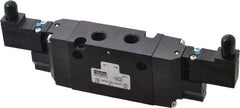 Parker - 4-Way Body Ported Stacking Solenoid Valve - 120 VAC, 1.4 CV Rate, 7.51" Long - Exact Tool & Supply