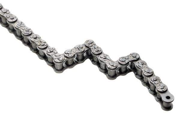 U.S. Tsubaki - 1" Pitch, Conveyor Chain - Chain No. 40, 590 Lb. Capacity, 10 Ft. Long, 5/16" Roller Diam, 5/16" Roller Width - Exact Tool & Supply