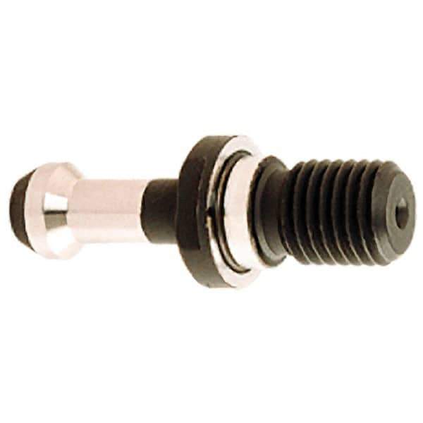 Iscar - CAT50 Taper, 1-8 Thread, 45° Angle Radius, Standard Retention Knob - 2.3" OAL, 1.14" Knob Diam, 1" from Knob to Flange, 0.315" Coolant Hole, Through Coolant - Exact Tool & Supply