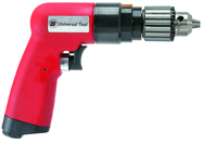 #UT8895 - 3/8" Non-Reversing - Air Powered Drill - Handle Exhaust - Exact Tool & Supply