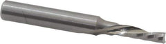 Onsrud - 5/32" Cutting Diam x 9/16" Length of Cut, 1 Flute, Downcut Spiral Router Bit - Uncoated, Right Hand Cut, Solid Carbide, 2" OAL x 1/4" Shank Diam, Single Edge, 21° Helix Angle - Exact Tool & Supply