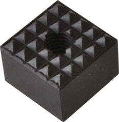 Fairlane - 1/2" Square, 10-32 Thread, 3/8" High, Extra Fine Tooth Grade, Diamond Serration, High Speed Steel, Square Positioning Gripper - 0.03 x 45A° Chamfer, Black Oxide Finish - Exact Tool & Supply