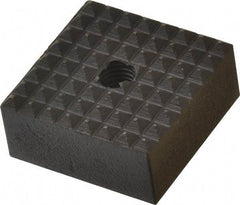 Fairlane - 1" Square, 1/4-28 Thread, 1/2" High, Fine Tooth Grade, Diamond Serration, High Speed Steel, Square Positioning Gripper - 0.03 x 45A° Chamfer, Black Oxide Finish - Exact Tool & Supply