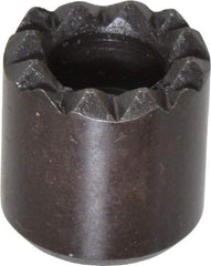 Fairlane - 1/2" Diam, 1/2" High, No. 8 C Bore SHCS, Counterbored, Fine Tooth Grade Diamond Serration Tooth Pattern, High Speed Steel, Round Positioning Gripper - Black Oxide Coated - Exact Tool & Supply