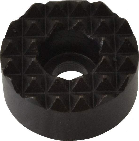 Fairlane - 3/4" Diam, 3/8" High, No. 10 C Bore SHCS, Counterbored, Fine Tooth Grade Diamond Serration Tooth Pattern, High Speed Steel, Round Positioning Gripper - Black Oxide Coated - Exact Tool & Supply