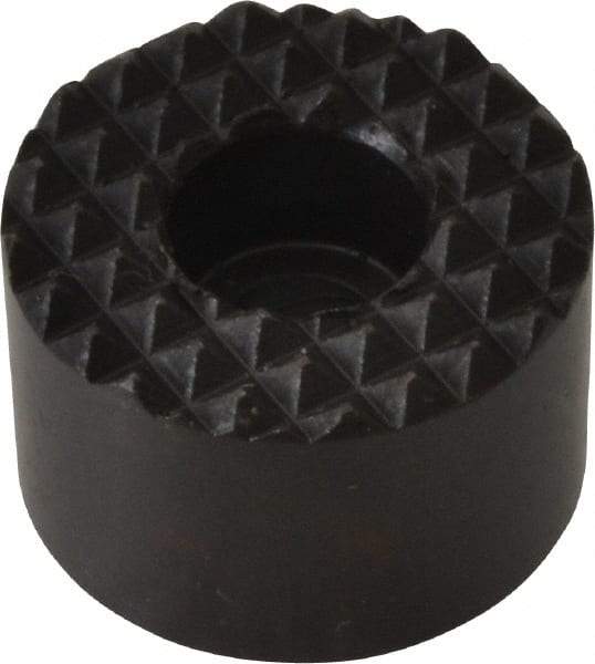 Fairlane - 3/4" Diam, 1/2" High, No. 10 C Bore SHCS, Counterbored, Extra Fine Tooth Grade Diamond Serration Tooth Pattern, High Speed Steel, Round Positioning Gripper - Black Oxide Coated - Exact Tool & Supply