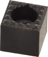 Fairlane - 1/2" Square, 1/2" High, #10 C Bore SHCS Size, Extra Fine Tooth Grade, Diamond Serration, High Speed Steel, Square Positioning Gripper - 0.03 x 45A° Chamfer, 1/4" Counterbore Depth, Black Oxide Finish - Exact Tool & Supply