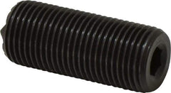 Fairlane - Serrated Tooth, 5/8-18, 1/4" Internal Hex, 1-1/2" Thread Length, Black Oxide Finish, Fully Threaded, Adjustable Positioning Gripper - Fine Tooth Grade - Exact Tool & Supply