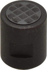 Fairlane - 10-32 Thread, 1/2" Diam, 0.651" High, Threaded, Extra Fine Tooth Grade Diamond Serration Tooth Pattern, Carbide Tipped, Round Positioning Gripper - 3/16" Flat Width, Uncoated - Exact Tool & Supply