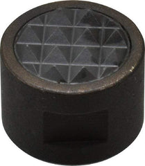 Fairlane - 1/4-28 Thread, 5/8" Diam, 1/2" High, Threaded, Fine Tooth Grade Diamond Serration Tooth Pattern, Carbide Tipped, Round Positioning Gripper - 3/16" Flat Width, Uncoated - Exact Tool & Supply