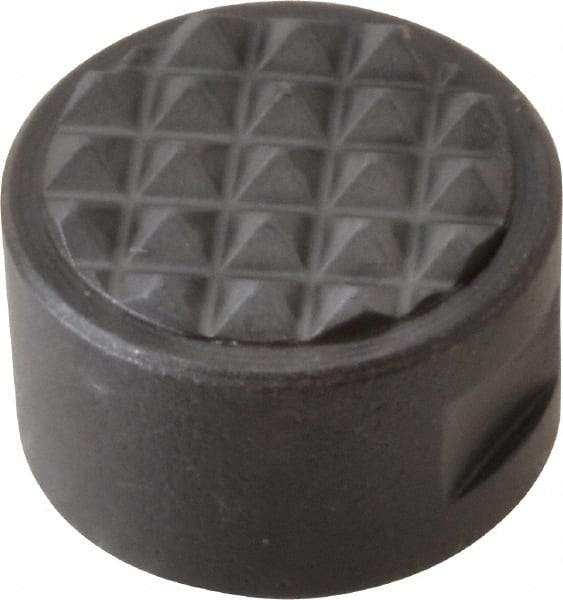 Fairlane - 1/4-28 Thread, 3/4" Diam, 1/2" High, Threaded, Fine Tooth Grade Diamond Serration Tooth Pattern, Carbide Tipped, Round Positioning Gripper - 3/16" Flat Width, Uncoated - Exact Tool & Supply