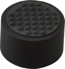 Fairlane - 1/4-28 Thread, 3/4" Diam, 1/2" High, Threaded, Extra Fine Tooth Grade Diamond Serration Tooth Pattern, Carbide Tipped, Round Positioning Gripper - 3/16" Flat Width, Uncoated - Exact Tool & Supply