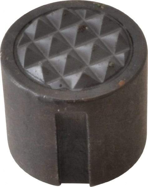 Fairlane - 1/4-28 Thread, 5/8" Diam, 5/8" High, Threaded, Fine Tooth Grade Diamond Serration Tooth Pattern, Carbide Tipped, Round Positioning Gripper - 0.13" Flat Width, Uncoated - Exact Tool & Supply