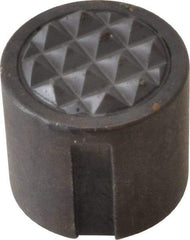 Fairlane - 1/4-28 Thread, 5/8" Diam, 5/8" High, Threaded, Fine Tooth Grade Diamond Serration Tooth Pattern, Carbide Tipped, Round Positioning Gripper - 0.13" Flat Width, Uncoated - Exact Tool & Supply