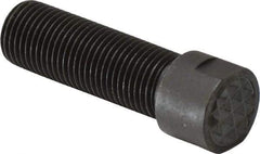 Fairlane - Serrated Tooth, 1/2-20, 3/16" Internal Hex, 1-1/2" Shank Length, 1-1/2" Thread Length, Black Oxide Finish, Round Head, Adjustable Positioning Gripper - 1/2" Pad Diam, 5/8" Hex, 1/4" Head Height, Fine Tooth Grade - Exact Tool & Supply