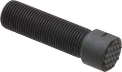 Fairlane - Serrated Tooth, 5/8-18, 1/4" Internal Hex, 2" Shank Length, 2" Thread Length, Black Oxide Finish, Round Head, Adjustable Positioning Gripper - 5/8" Pad Diam, 3/4" Hex, 1/4" Head Height, Fine Tooth Grade - Exact Tool & Supply