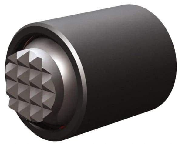 Fairlane - 4-40, 5/16" Thread Length, 5/32" Ball Diam, Serrated Ball Pad Surface, Alloy Steel, Black Oxide, Base, Swivel Action Gripper Assemblies - 3/8" Diam, 5/16" Deep Thread, 5/32" Contact Diam, 3/4" Overall Height, High Speed Steel Ball - Exact Tool & Supply