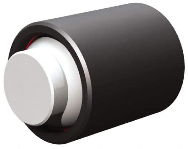 Fairlane - 10-32, 5/32" Thread Length, 5/16" Ball Diam, Flat Ball Pad Surface, Alloy Steel, Black Oxide, Base, Swivel Action Gripper Assemblies - 1/2" Diam, 5/32" Deep Thread, 5/16" Contact Diam, 9/16" Overall Height, Delrin Ball - Exact Tool & Supply