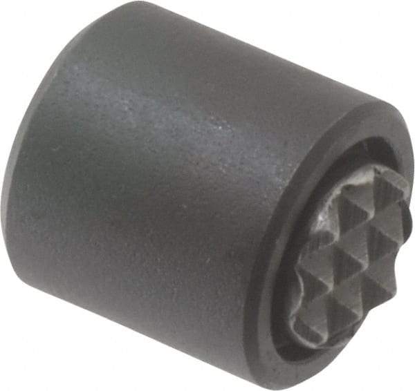 Fairlane - 10-32, 5/32" Thread Length, 5/16" Ball Diam, Serrated Ball Pad Surface, Alloy Steel, Black Oxide, Base, Swivel Action Gripper Assemblies - 1/2" Diam, 5/32" Deep Thread, 5/16" Contact Diam, 9/16" Overall Height, High Speed Steel Ball - Exact Tool & Supply