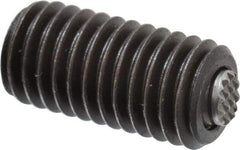 Fairlane - 1/2-13, 1" Thread Length, 9/32" Ball Diam, Serrated Ball Pad Surface, Alloy Steel, Black Oxide, Threaded, Swivel Action Gripper Assemblies - 1/4" Contact Diam, High Speed Steel Ball - Exact Tool & Supply
