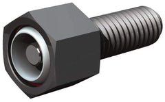 Fairlane - 1-8, 4" Thread Length, 1-1/8" Ball Diam, Alloy Steel, Hex Head, Swivel Action Gripper Assemblies - 1" Head Height, 1-1/2" Hex, Stainless Steel Ball - Exact Tool & Supply