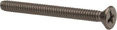 Value Collection - #6-32 UNC, 1-1/2" OAL Phillips Drive Machine Screw - Flat Head, Grade 316 Stainless Steel, Uncoated, Without Washer - Exact Tool & Supply