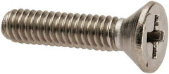 Value Collection - #8-32 UNC, 3/4" OAL Phillips Drive Machine Screw - Flat Head, Grade 316 Stainless Steel, Uncoated, Without Washer - Exact Tool & Supply