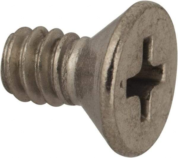 Value Collection - #10-24 UNC, 3/8" OAL Phillips Drive Machine Screw - Flat Head, Grade 316 Stainless Steel, Uncoated, Without Washer - Exact Tool & Supply