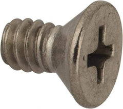 Value Collection - #10-24 UNC, 3/8" OAL Phillips Drive Machine Screw - Flat Head, Grade 316 Stainless Steel, Uncoated, Without Washer - Exact Tool & Supply