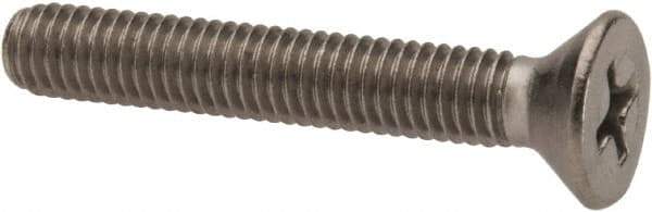Value Collection - #10-32 UNF, 1-1/4" OAL Phillips Drive Machine Screw - Flat Head, Grade 316 Stainless Steel, Uncoated, Without Washer - Exact Tool & Supply