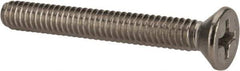 Value Collection - 1/4-20 UNC, 2" OAL Phillips Drive Machine Screw - Flat Head, Grade 316 Stainless Steel, Uncoated, Without Washer - Exact Tool & Supply