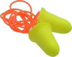 3M - Disposable, Corded, 33 dB, Taper Flare Earplugs - Neon Yellow, 200 Pairs - Exact Tool & Supply