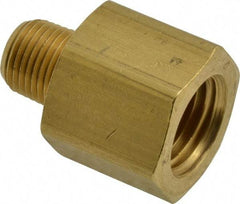 Eaton - 1/8 Male Thread x 1/4 Female Thread, Brass Industrial Pipe Adapter - MNPTF x FNPTF, 1,200 psi - Exact Tool & Supply