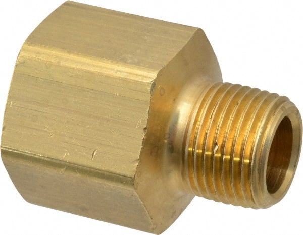 Eaton - 3/8 Male 1/2 Female MNPTF x FNPTF 1-1/16" Hex Industrial Pipe Adapter - Exact Tool & Supply