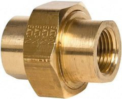 Eaton - 1/2 Female Thread, Brass Industrial Pipe Union - FNPTF, 1,200 psi - Exact Tool & Supply