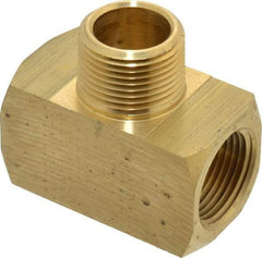 Eaton - 3/4 Male Thread x 3/4 Female Thread, Brass Industrial Pipe Male Branch Tee - MNPTF x FNPTF, 1,200 psi - Exact Tool & Supply