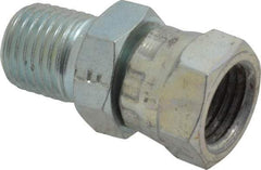 Eaton - 1/4-18 Male Thread x 1/4-18 Female Thread, Steel Industrial Pipe Adapter - MNPT x FNPSM, 2,500 psi - Exact Tool & Supply