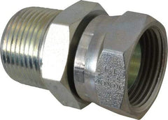 Eaton - 1 - 11-1/2 Male Thread x 1 - 11-1/2 Female Thread, Steel Industrial Pipe Adapter - MNPT x FNPSM, 2,500 psi - Exact Tool & Supply