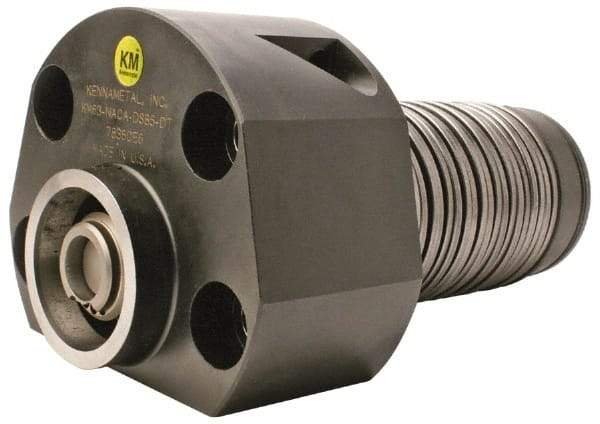 Kennametal - Neutral Cut, KM40 Modular Connection, Spring Pack Lathe Modular Clamping Unit - 62mm Square Shank Diam, 5.695" OAL, Through Coolant, Series NACA-DS Axial Disc Spring Unit - Exact Tool & Supply