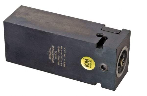 Kennametal - Neutral Cut, KM40 Modular Connection, Square Shank Lathe Modular Clamping Unit - 50mm Square Shank Length, 44mm Square Shank Width, 150mm OAL, Through Coolant, Series NCM Square Shank Replacement - Exact Tool & Supply