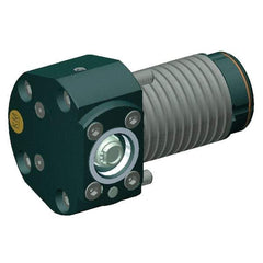 Kennametal - Neutral Cut, KM40 Modular Connection, Spring Pack Lathe Modular Clamping Unit - 62mm Square Shank Diam, 5.904" OAL, Through Coolant, Series NACA-DS Axial Disc Spring Unit - Exact Tool & Supply