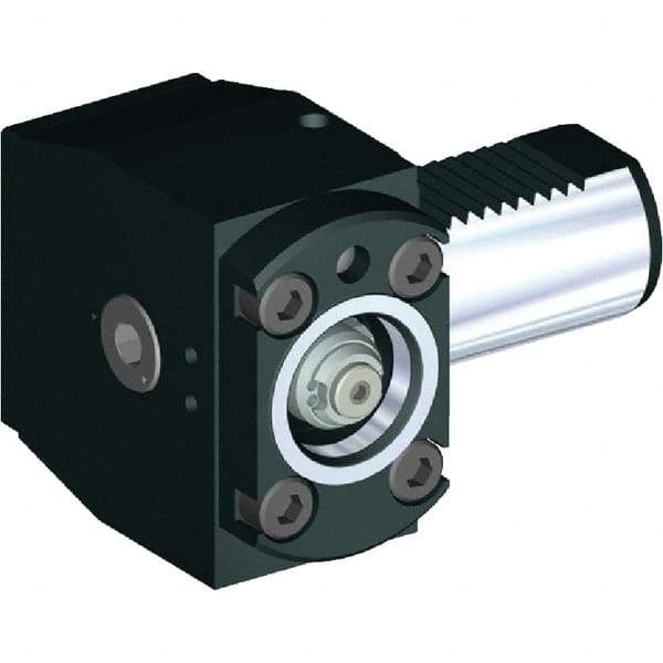 Kennametal - Right Hand Cut, KM63 Modular Connection, Adapter/Mount Lathe Modular Clamping Unit - 59.99mm Square Shank Diam, 6.614" OAL, Through Coolant, Series CLRR VDI Right Angle - Exact Tool & Supply