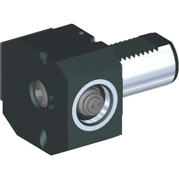 Kennametal - Left Hand Cut, KM40 Modular Connection, Adapter/Mount Lathe Modular Clamping Unit - 40.01mm Square Shank Diam, 4.448" OAL, Through Coolant, Series CL2RL VDI Right Angle - Exact Tool & Supply