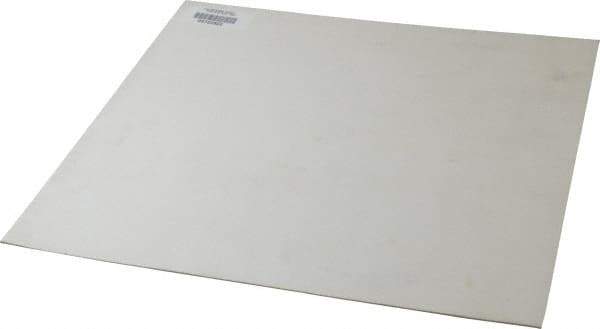 Made in USA - 12" Long, 12" Wide, 1/16" Thick, Silicone Rubber Foam Sheet - 50 to 60 Durometer, White, -20 to 500°F, 640 psi Tensile Strength, Plain Backing, Stock Length - Exact Tool & Supply
